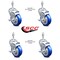 Service Caster 4 Inch Blue Polyurethane Swivel 10mm Threaded Stem Caster Set with Brake SCC-TS20S414-PPUB-BLUE-TLB-M1015-4 - alternate 3